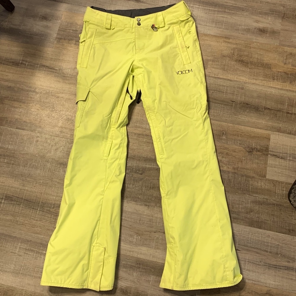 Volcom Neon Yellow Ski Snow Pants